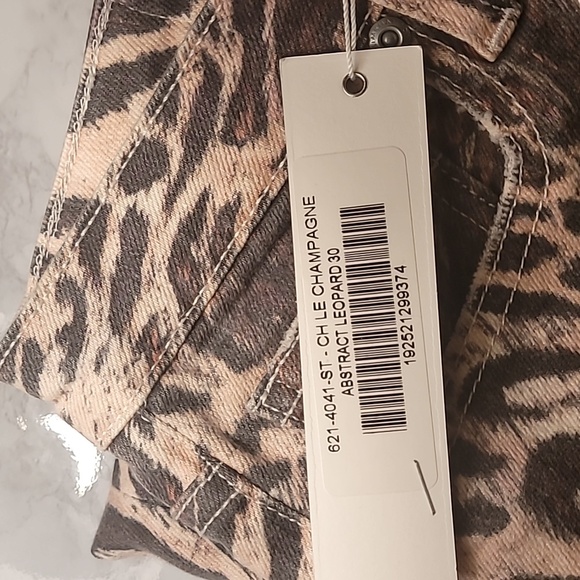 JONATHAN SIMKHAI HIGH RISE ANIMAL PRINT CROPPED JEANS BROWN SZ 30 - Picture 9 of 10